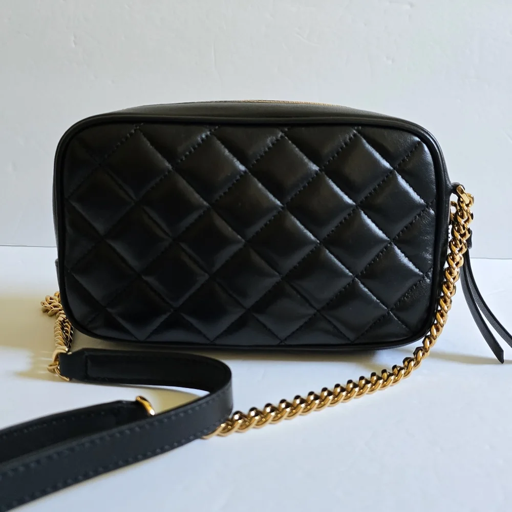 Versace Medusa Quilted Crossbody Camera Bag Black - Picture 6 of 15
